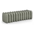 Meridian Furniture Atticus Green Vegan Leather Bench