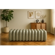 Meridian Furniture Atticus Green Vegan Leather Bench