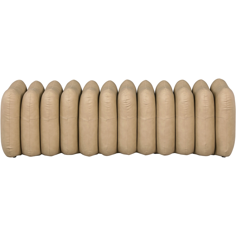 Meridian Furniture Atticus Tan Vegan Leather Bench