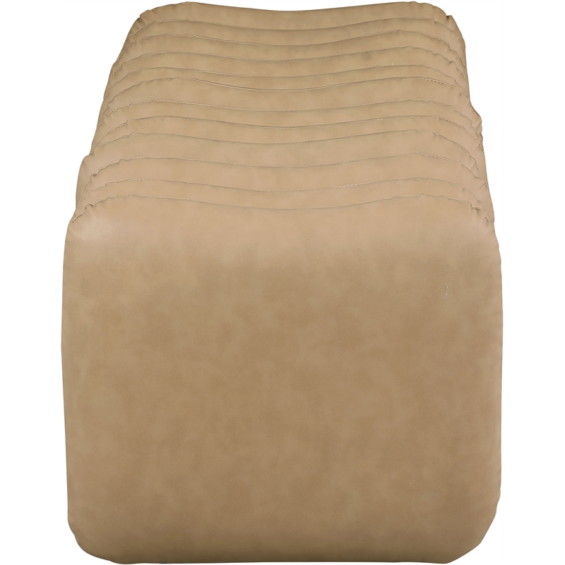 Meridian Furniture Atticus Tan Vegan Leather Bench