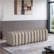 Meridian Furniture Atticus Taupe Vegan Leather Bench