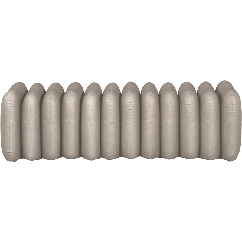 Meridian Furniture Atticus Taupe Vegan Leather Bench