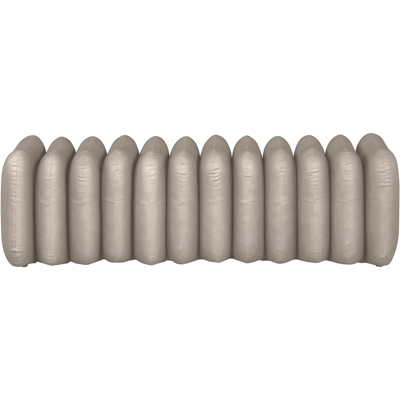 Meridian Furniture Atticus Taupe Vegan Leather Bench