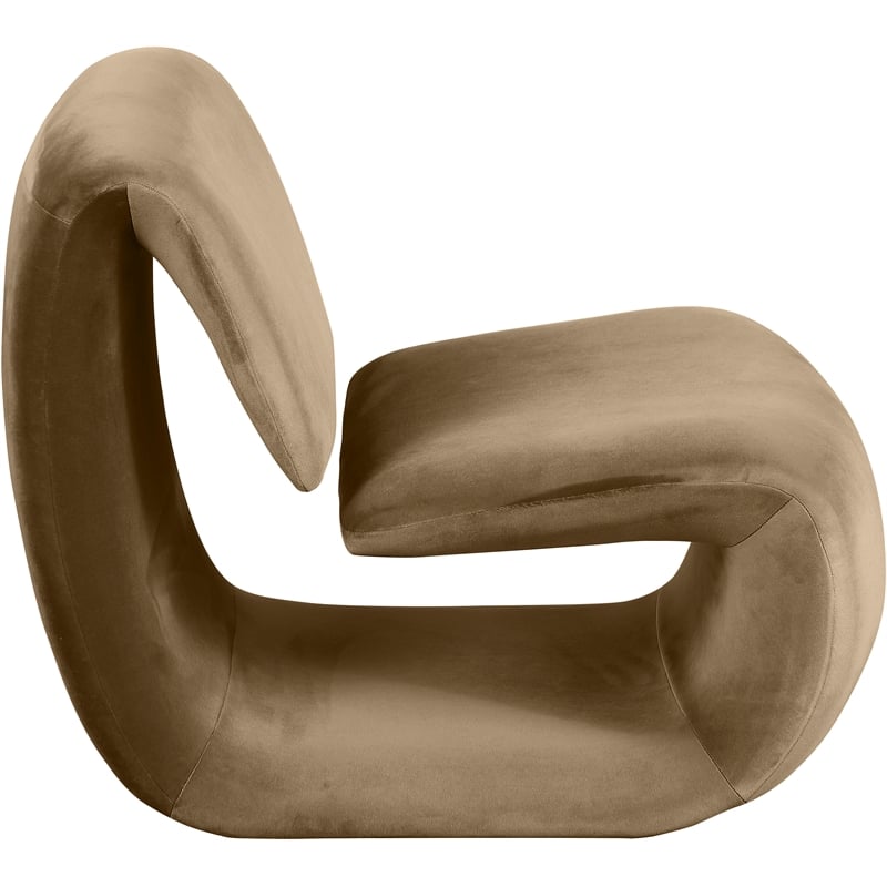 Meridian Furniture Nouveau Beige Velvet Accent Chair