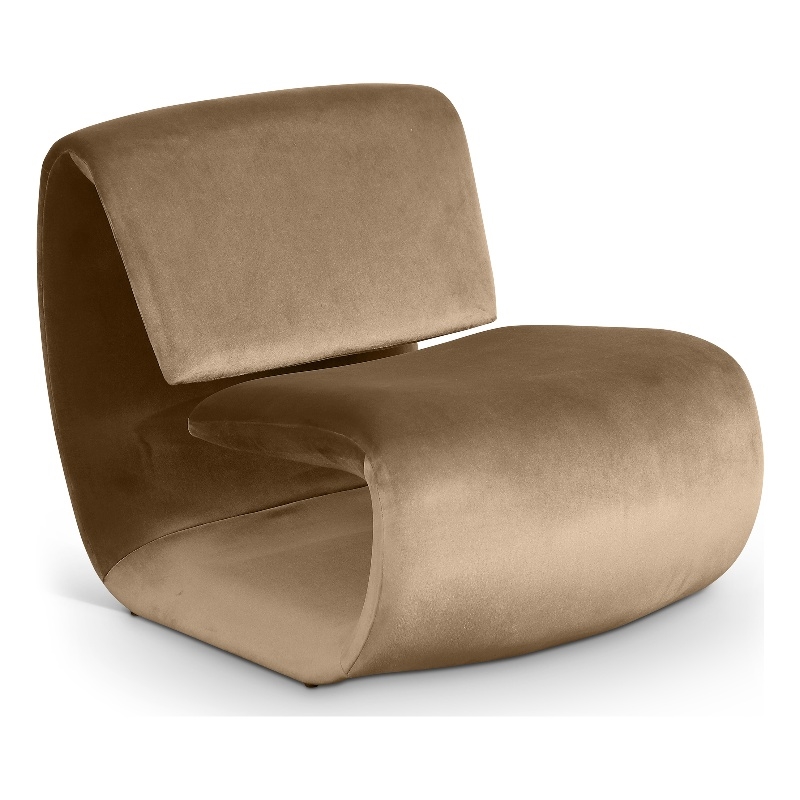 Meridian Furniture Nouveau Beige Velvet Accent Chair