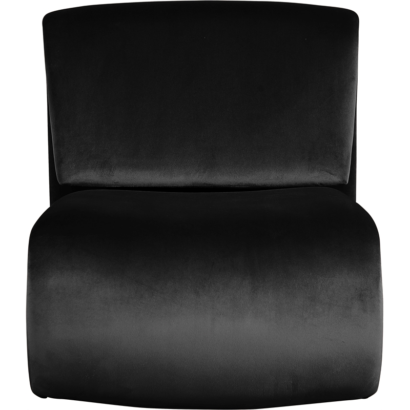 Meridian Furniture Nouveau Black Velvet Accent Chair