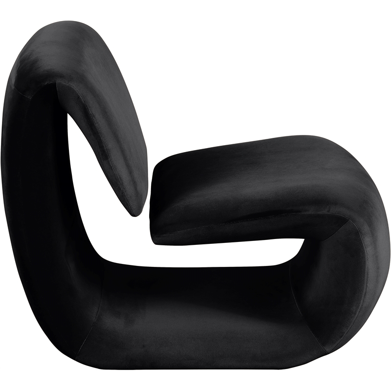 Meridian Furniture Nouveau Black Velvet Accent Chair