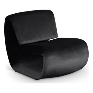 Meridian Furniture Nouveau Black Velvet Accent Chair