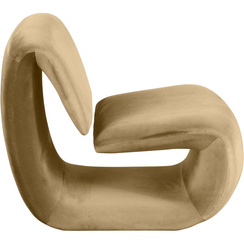 Meridian Furniture Nouveau Camel Velvet Accent Chair