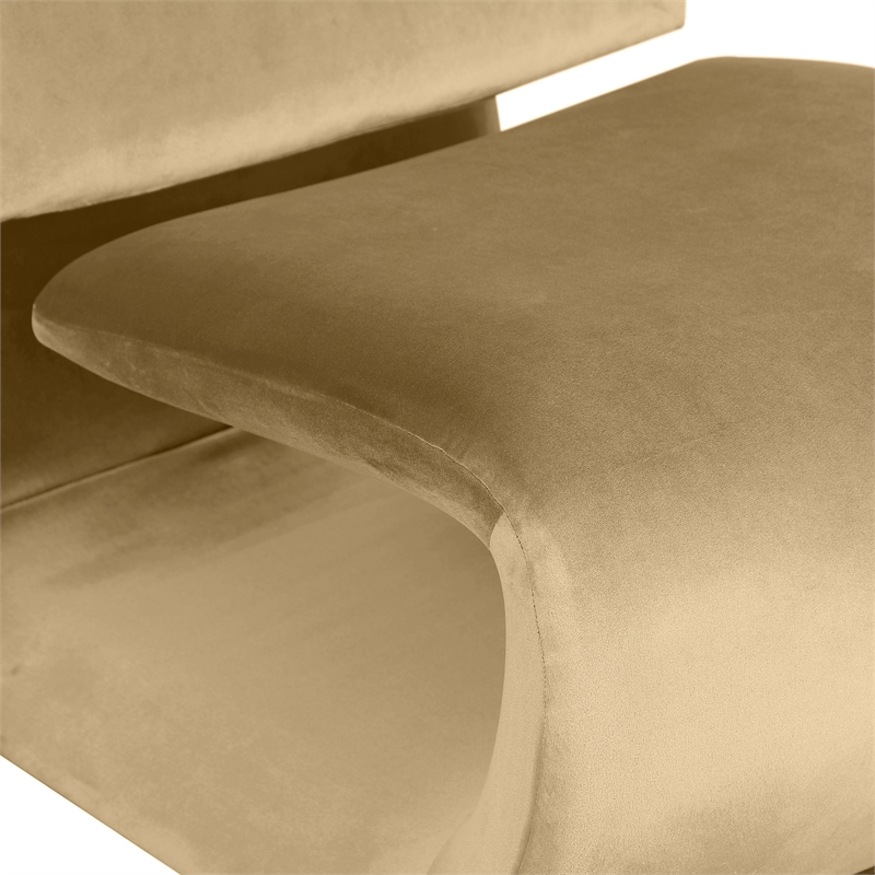 Meridian Furniture Nouveau Camel Velvet Accent Chair