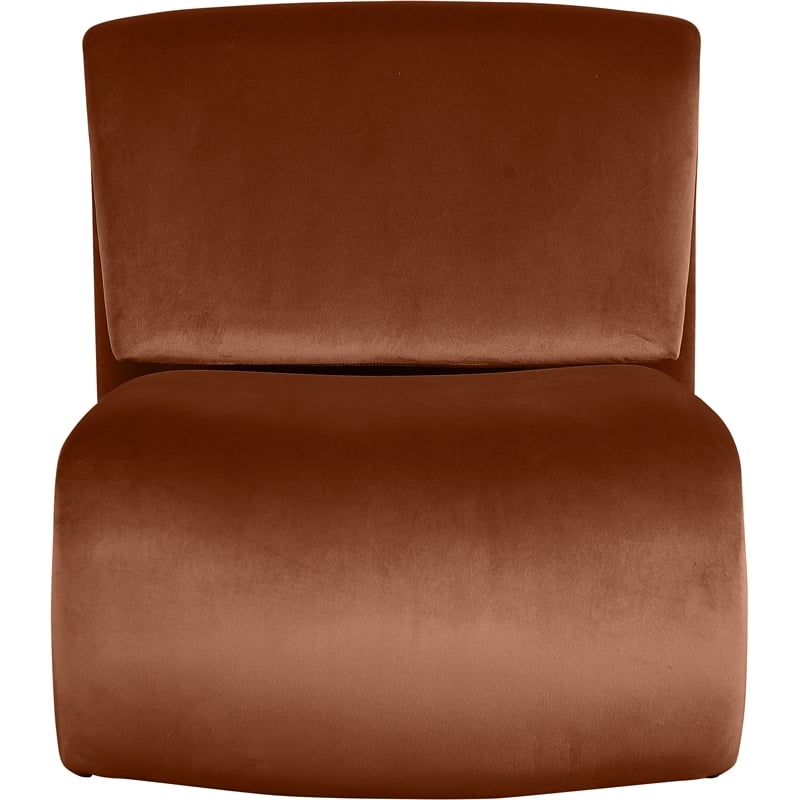Meridian Furniture Nouveau Cognac Velvet Accent Chair