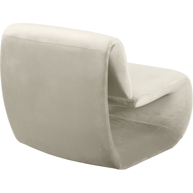 Meridian Furniture Nouveau Cream Velvet Accent Chair