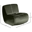 Meridian Furniture Nouveau Green Velvet Accent Chair