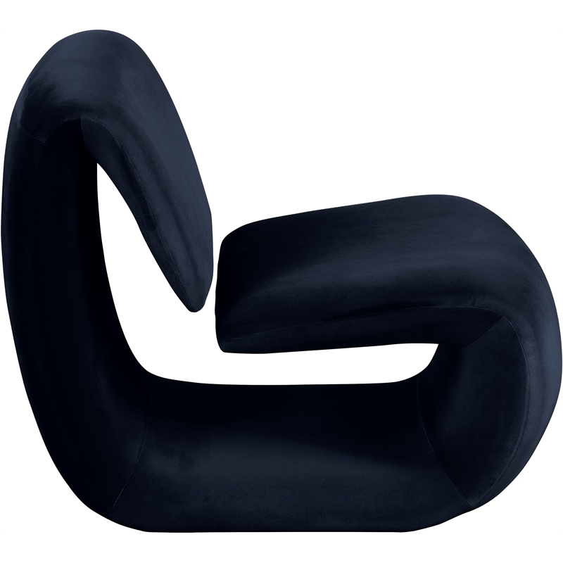 Meridian Furniture Nouveau Navy Velvet Accent Chair