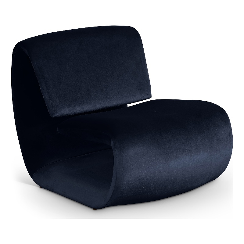 Meridian Furniture Nouveau Navy Velvet Accent Chair