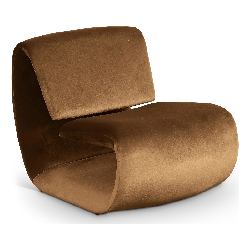 Meridian Furniture Nouveau Saddle Velvet Accent Chair