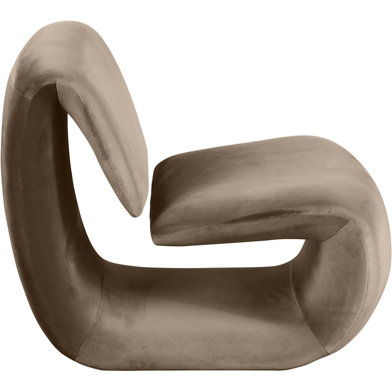 Meridian Furniture Nouveau Taupe Velvet Accent Chair