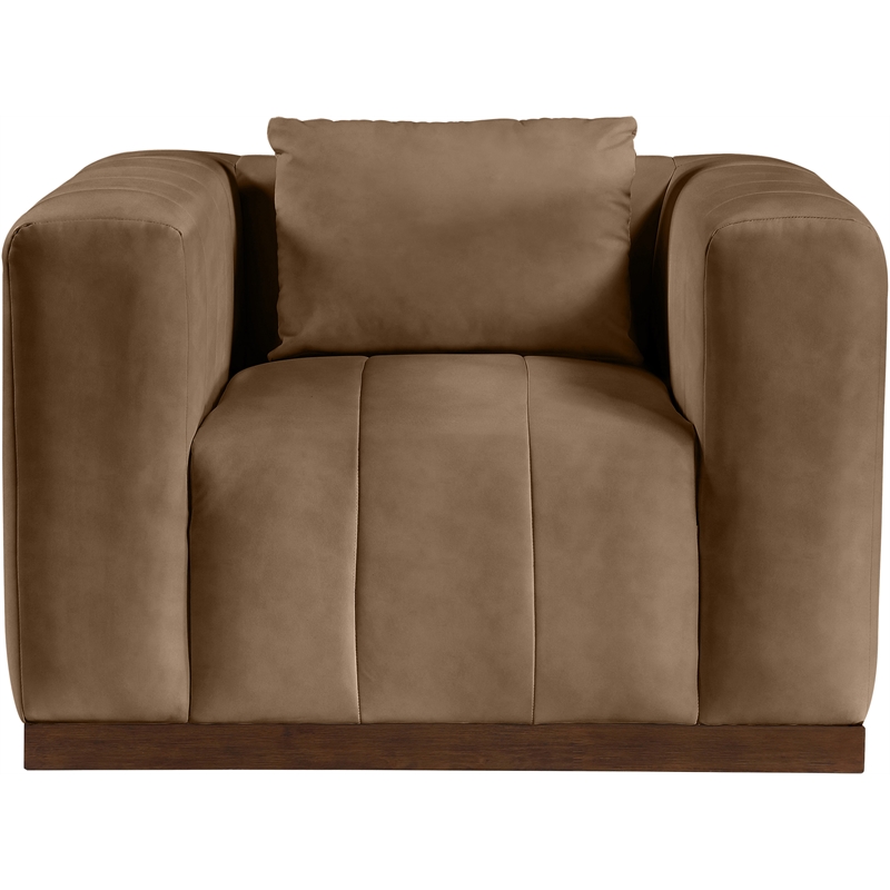 Meridian Furniture Mallina Brown Vegan Leather Chair