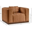 Meridian Furniture Mallina Cognac Vegan Leather Chair