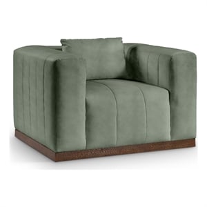 Meridian Furniture Mallina Green Vegan Leather Chair