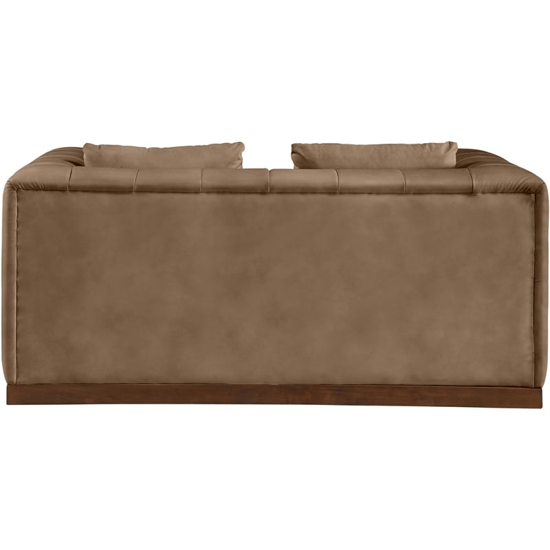Meridian Furniture Mallina Brown Vegan Leather Loveseat
