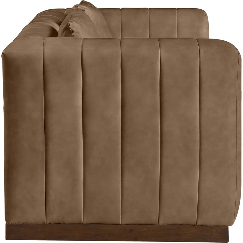 Meridian Furniture Mallina Brown Vegan Leather Loveseat