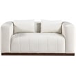 Meridian Furniture Mallina Cream Vegan Leather Loveseat
