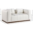 Meridian Furniture Mallina Cream Vegan Leather Loveseat