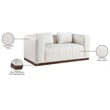 Meridian Furniture Mallina Cream Vegan Leather Loveseat