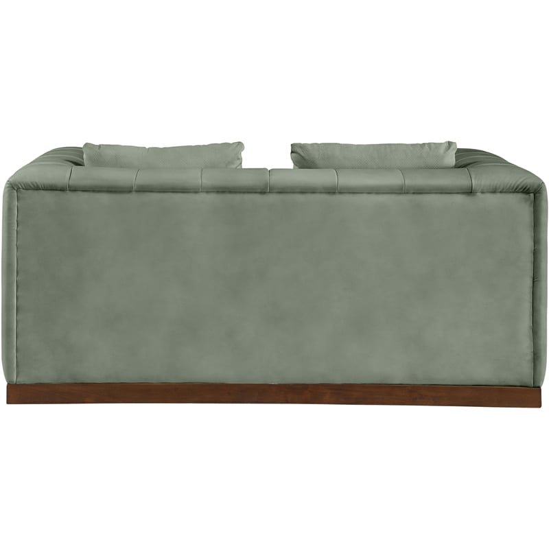 Meridian Furniture Mallina Green Vegan Leather Loveseat