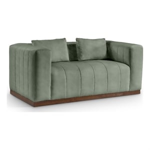 Meridian Furniture Mallina Green Vegan Leather Loveseat