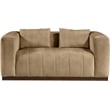 Meridian Furniture Mallina Tan Vegan Leather Loveseat