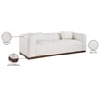 Meridian Furniture Mallina Cream Vegan Leather Sofa