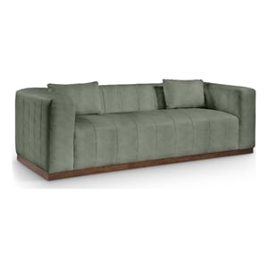 Meridian Furniture Mallina Green Vegan Leather Sofa