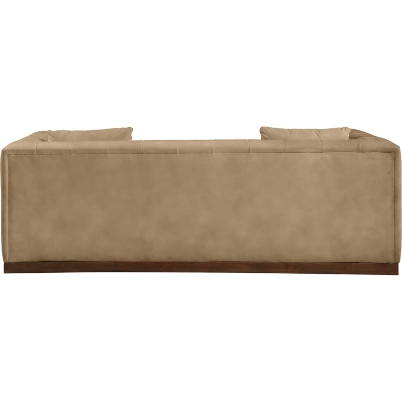 Meridian Furniture Mallina Tan Vegan Leather Sofa