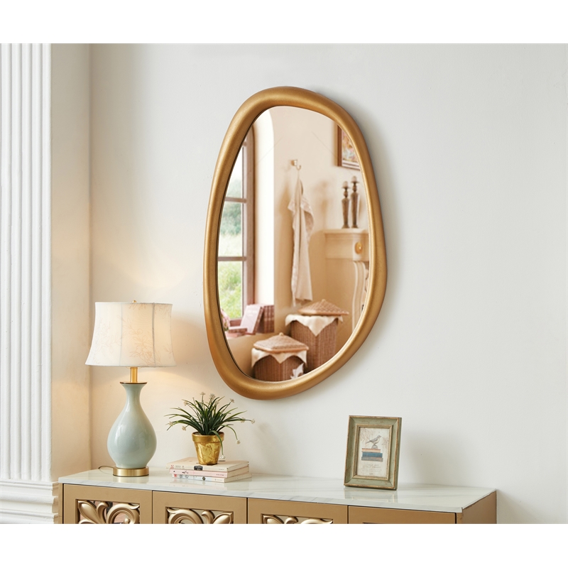 Meridian Furniture Holland Brass Polyresin Mirror