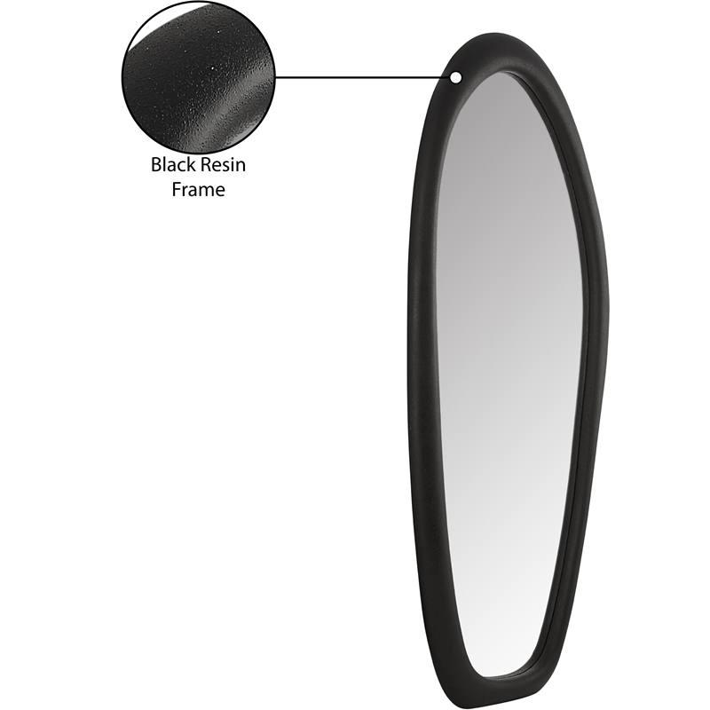 Meridian Furniture Holland Black Polyresin Mirror