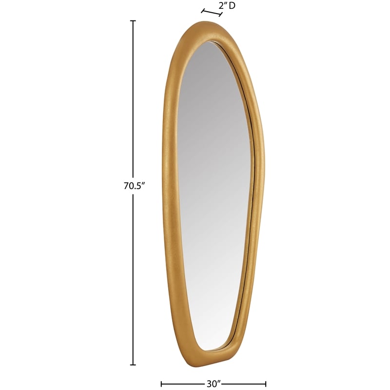 Meridian Furniture Holland Brass Polyresin Mirror