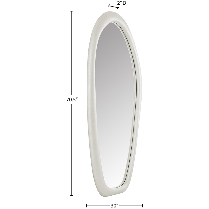 Meridian Furniture Holland White Polyresin Mirror