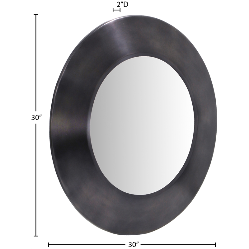 Meridian Furniture Sphere Black Iron Framed Mirror