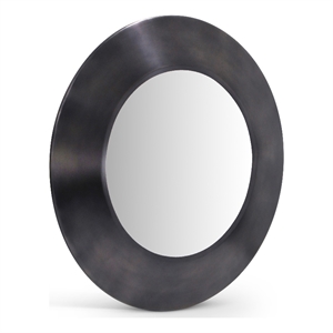 meridian furniture sphere black iron framed mirror