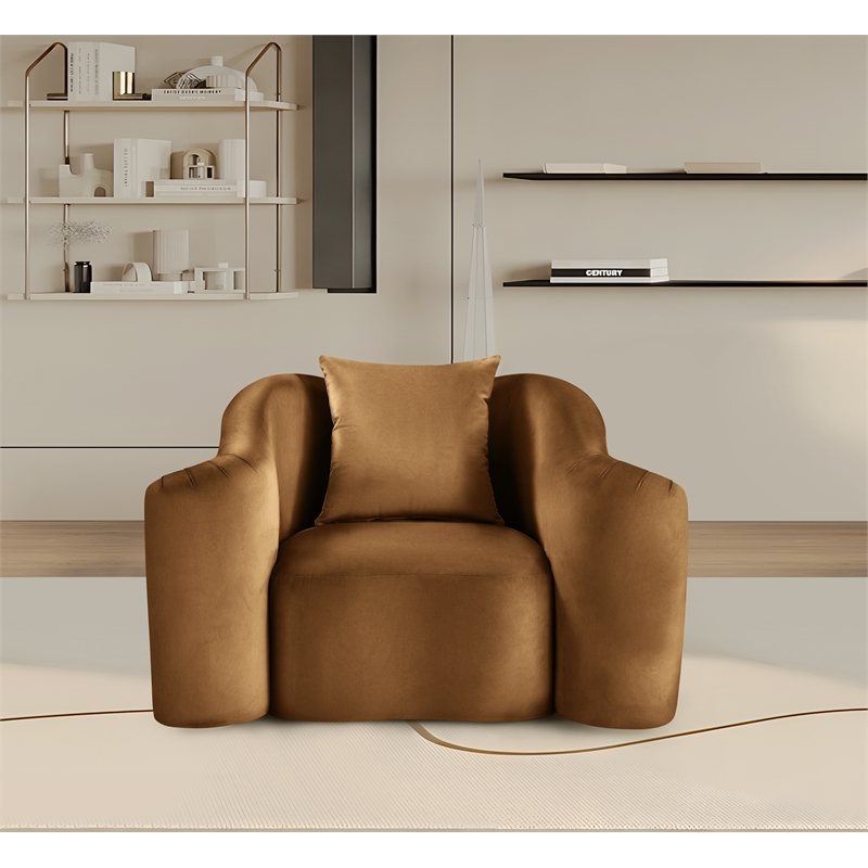 Meridian Furniture Destin Saddle Velvet Accent Chair
