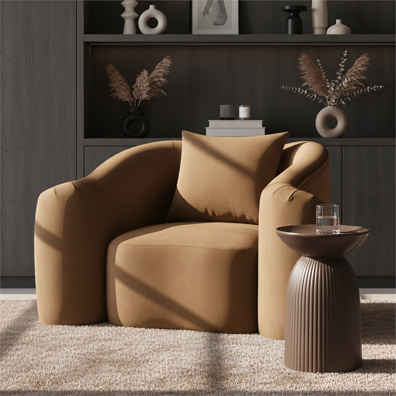 Meridian Furniture Destin Saddle Velvet Accent Chair