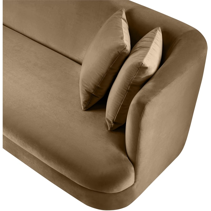 Meridian Furniture Alder Beige Velvet Accent Chair