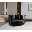 Meridian Furniture Alder Black Velvet Accent Chair