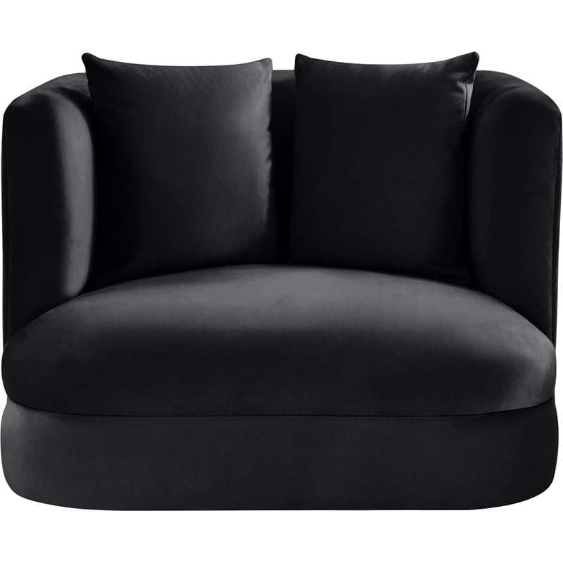 Meridian Furniture Alder Black Velvet Accent Chair