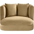 Meridian Furniture Alder Camel Velvet Accent Chair