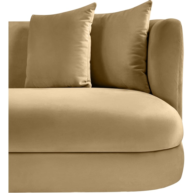 Meridian Furniture Alder Camel Velvet Accent Chair