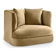 Meridian Furniture Alder Camel Velvet Accent Chair