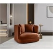 Meridian Furniture Alder Cognac Velvet Accent Chair